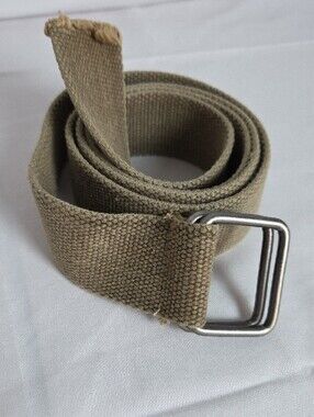 46"...Canvas Webbing Belt in Khaki - Men's Casual Belt